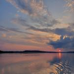 Sunset over Lake Tałty, Mazury, Poland